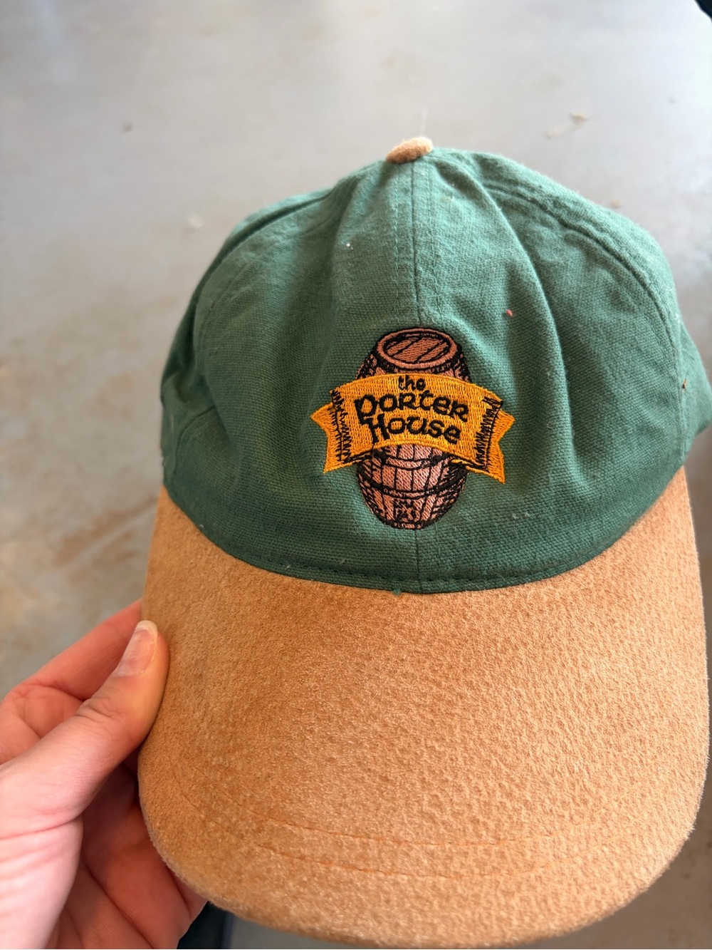 Two-Tone Green and Tan Baseball Cap